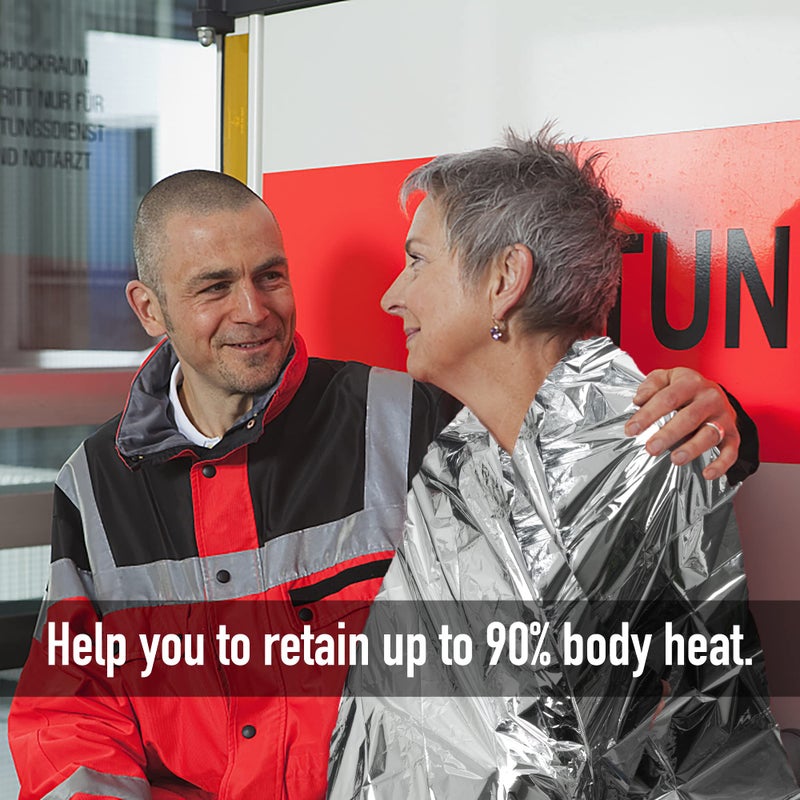 General Medi Emergency Blanket (12-Pack),Emergency Silver Foil Blanketâ€“ Perfect for Outdoors, Hiking, Survival, Marathons or First Aid - Image 5